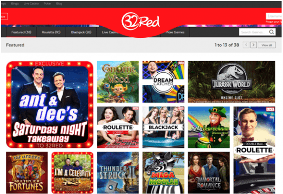 32 Red Casino Ireland- Slots to enjoy