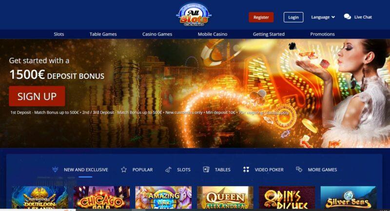 All Slots Casino Ireland 1500 Deposit Bonus