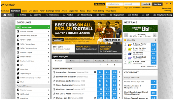 Betfair sports