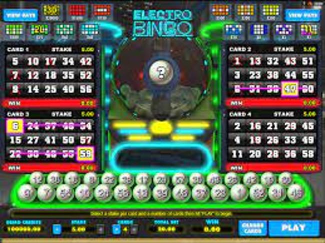 Electro bingo slot machine