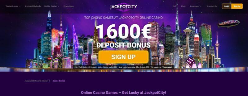 Jackpot City Ireland 1600 Welcome Bonus