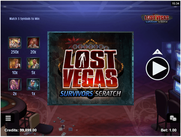 Lost Vegas Survivor Scratchie