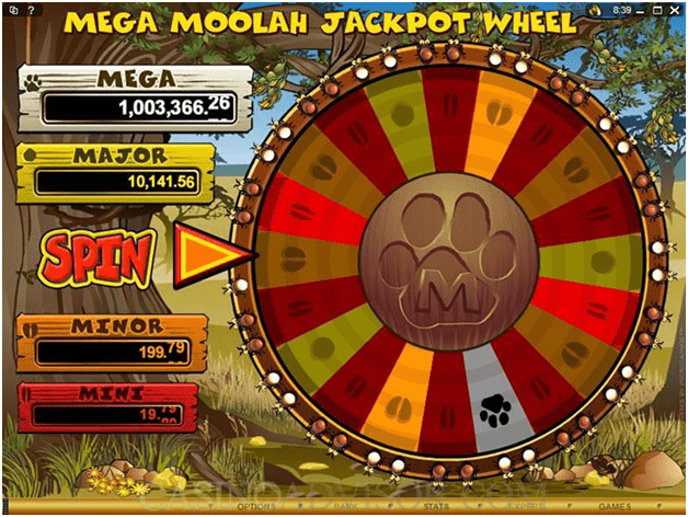 Mega moolah- Jackpot Wheel