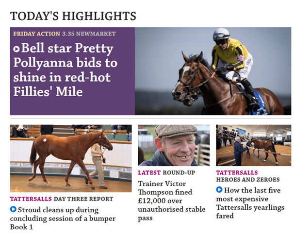 Racing Post Tipster Content