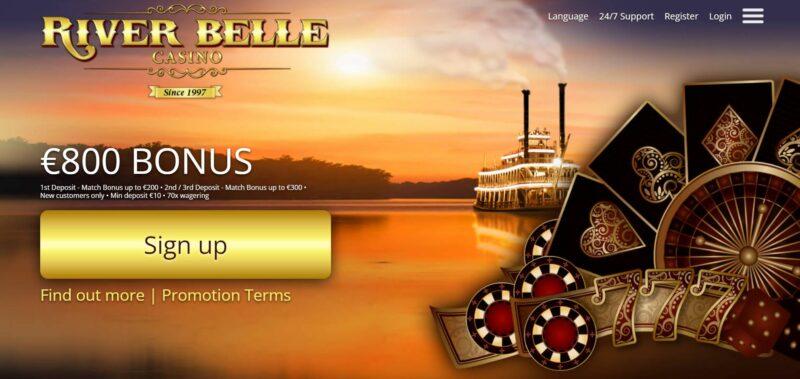 River Belle Casino Ireland 800 Welcome Bonus