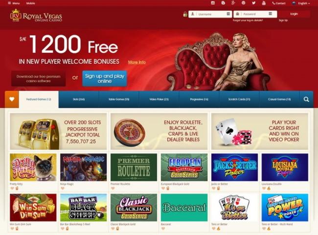 Royal Vegas Casino - Free slots or real money slots- free spins no deposit casinos