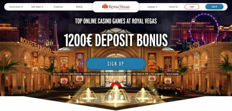 Royal Vegas Casino Ireland 1200 Welcome Bonus