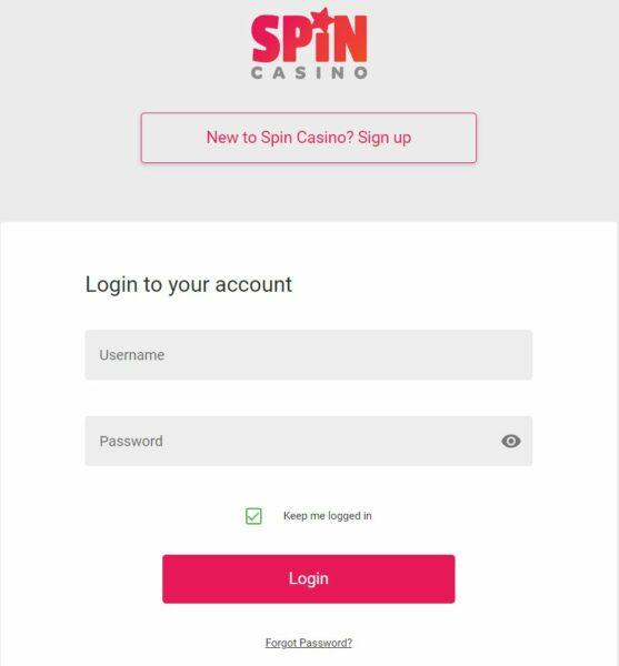 Spin Casino Ireland Login