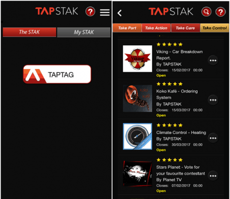 Tapstak app