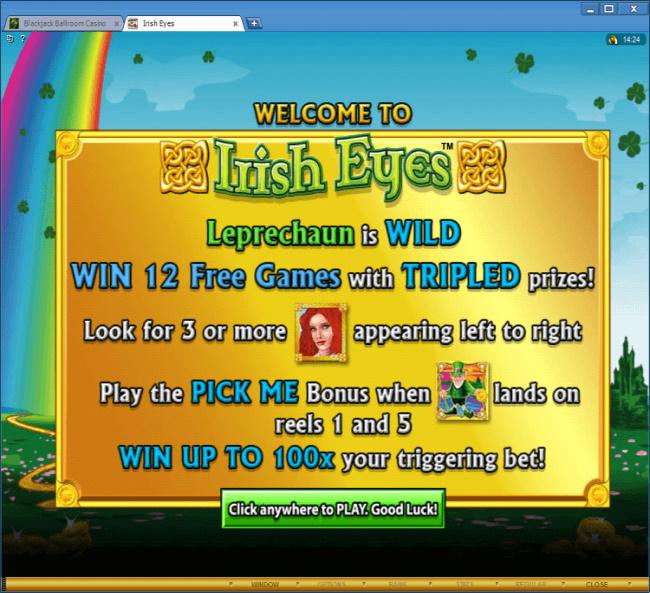 What can you win at Irish Eyes slot